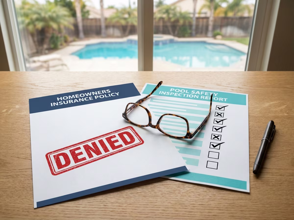 Comparison chart showing insurance cost impacts of pool non-compliance