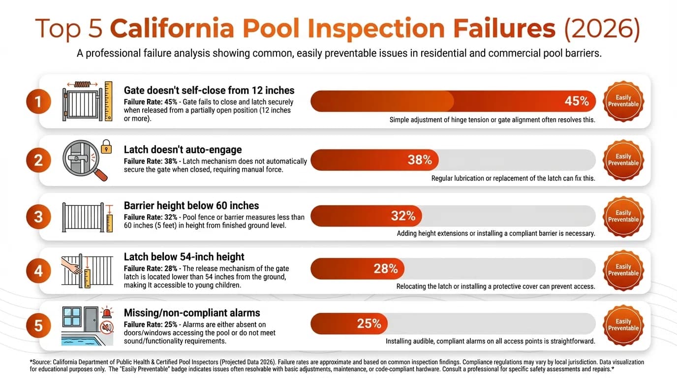 Top 5 most common pool inspection failures and how to avoid them