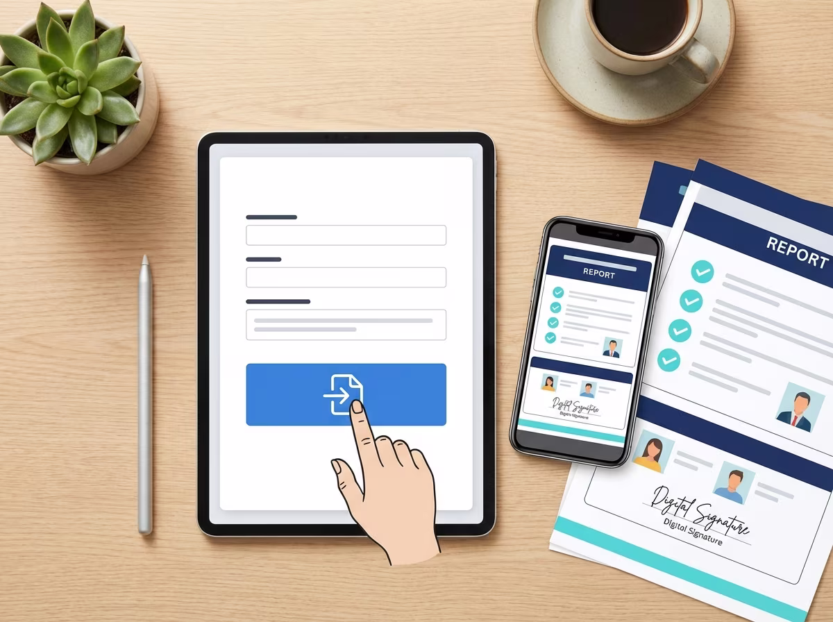 Instant PDF report generation from digital pool inspection software