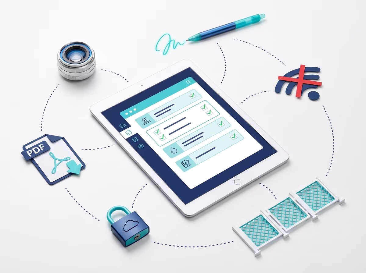 Key features of mobile pool inspection apps