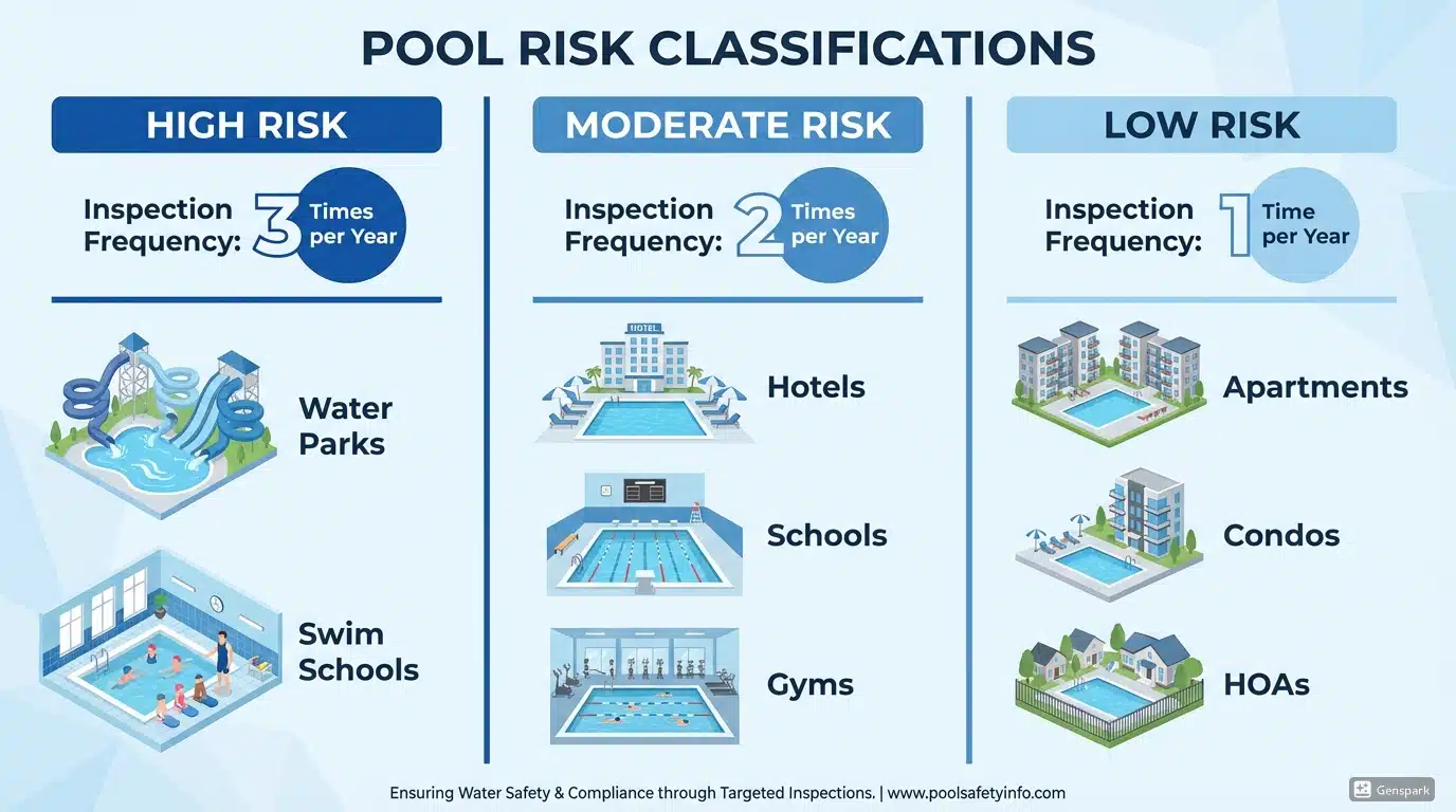 California commercial pool classification chart