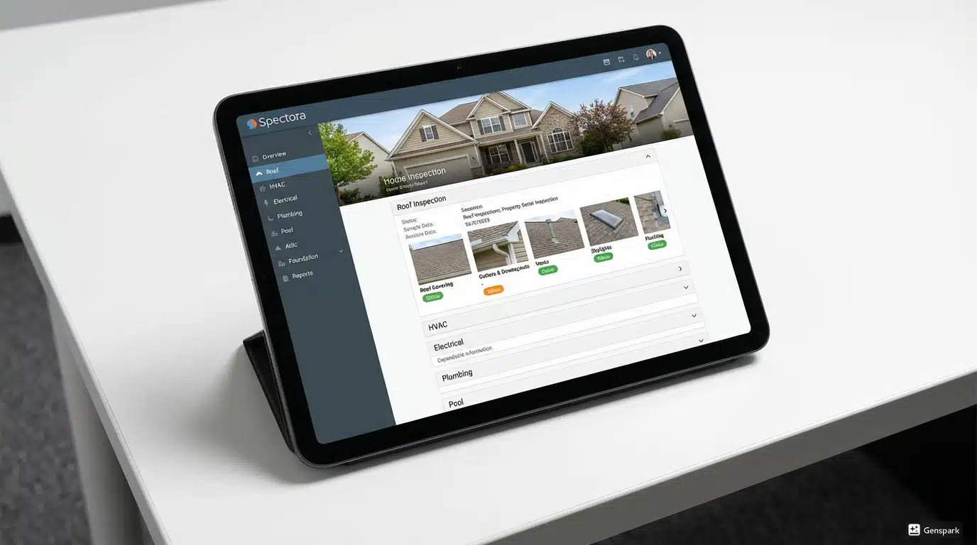 Spectora home inspection software interface