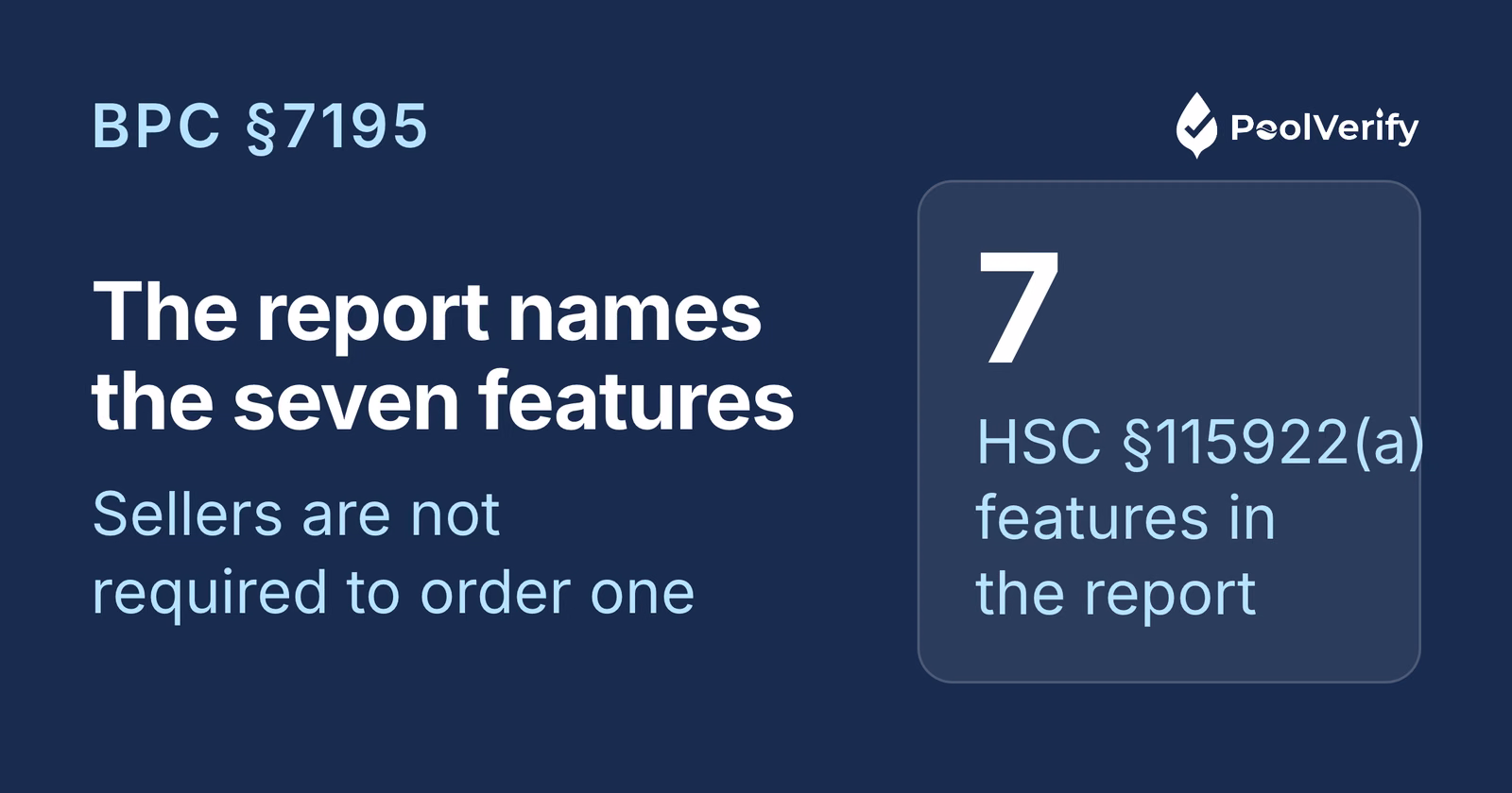 The home inspection report at a California sale identifies which of the seven HSC §115922(a) safety features a pool has
