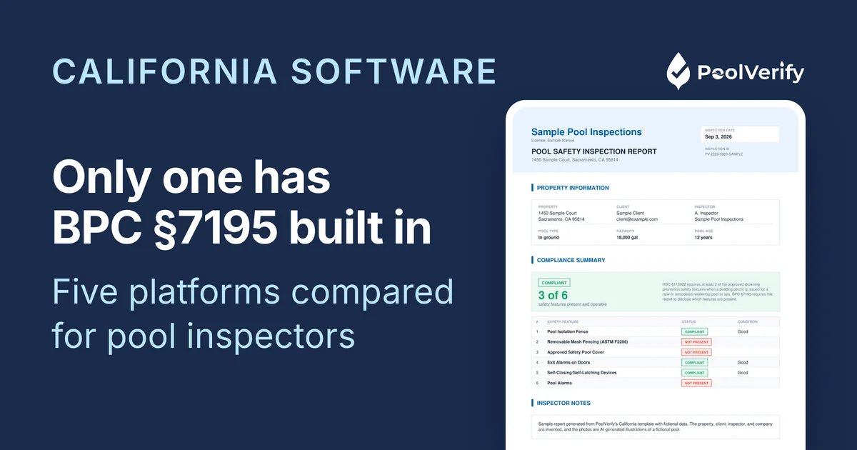 Best Pool Inspection Software in California [2026 Comparison]